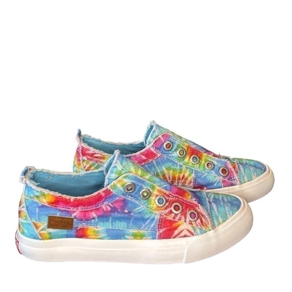 Blowfish Other - Blowfish Malibu Sneaker Girls Frayed Tie Dye Sneaker Slip-On Size-4-4.5 EUC